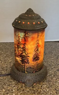 VTG AS IS NO MOTION Scene In Action CHICAGO Forest Fire Motion Lamp INCOMPLETE • $69