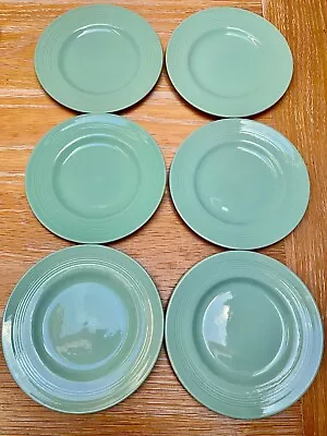 £12.99 • Buy 6 X Vintage Retro Utility Woods Ware Beryl Green 6.75  17cm Side Tea Plates VGC
