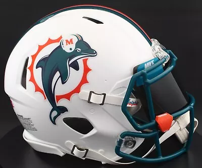 MIAMI DOLPHINS NFL Riddell Speed Full Size AUTHENTIC THROWBACK Football Helmet • $359.99