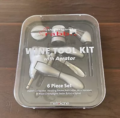 Metrokane Rabbit Wine Opener Tool Kit W/ Aerator 6 Piece Set NIB! • $59