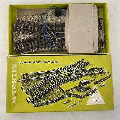 Marklin 5128 Double Slip Points 3-Rail HO Gauge Train Set (M1) • £14.95