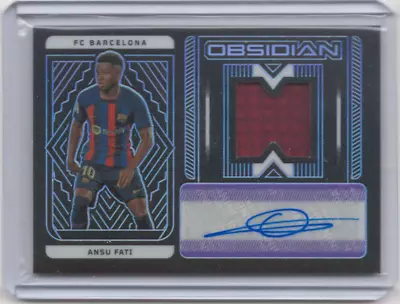 2022Panini Obsidian Ansu Fati [AUTO MATCH WORN PATCH]  FC BARCELONA 30/50 • $44.99