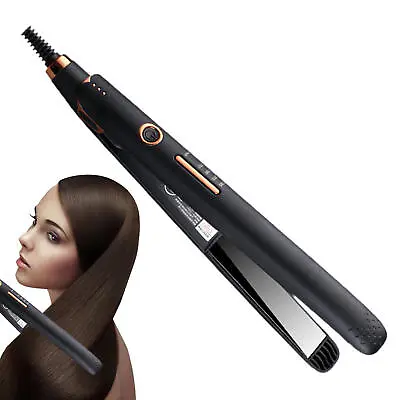 Hair Straightener 2 In 1 Fast Heat-Up Hair Flat Iron Curler Hairstyle 4- Speed • £16.18