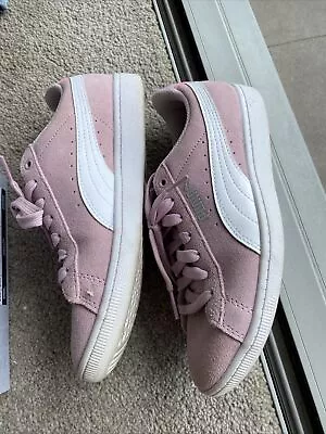 $15 • Buy Puma Pink Suede Trainers Walking 37.5 7 Leather Street Shoes Ladies Womens