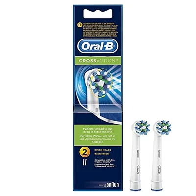 $26.94 • Buy Oral B Cross Action Toothbrush Heads Pack Of 2 Replacement Refills
