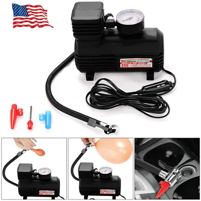 Heavy Duty 12V Portable 250PSI Car Tyre Auto Tire Inflator Pump Air Compressor • $18.99