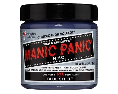 Manic Panic High Voltage Classic Semi-Permanent Hair Dye BLUE STEEL 4oz • $13.44