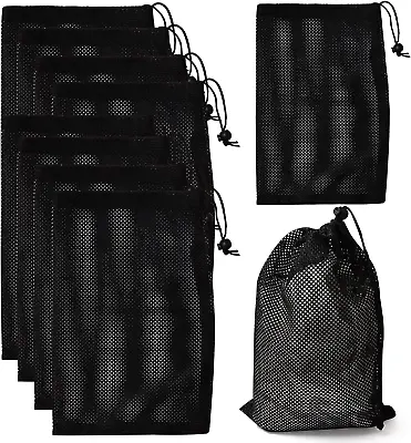 10Pcs Nylon Mesh Drawstring Bag8 X 12 Inch Durable Nylon Mesh Bags With Drawstr • $22.74