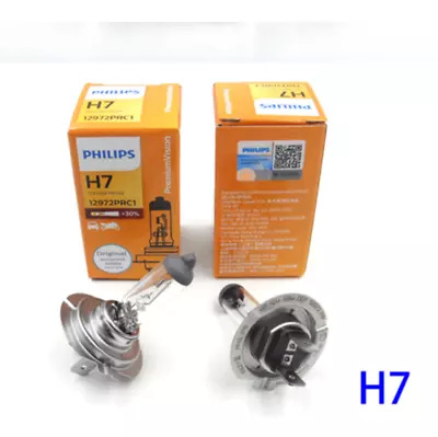 2x PHILIPS H7 Premium VISION Bright 12V +30% Halogen Headlight Lamp Bulbs 55w • $8.99