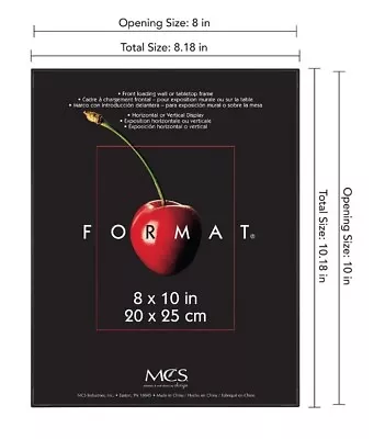 MCS 8x10  Format Frame (Black) With Easel For Photographs Certificates • $3.90