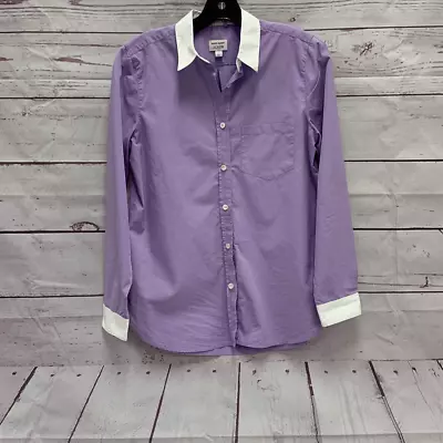 J. Crew X Marie Marot Women’s 4 Fall 2022 Lavender Button Up Shirt Top Collared • $59.96