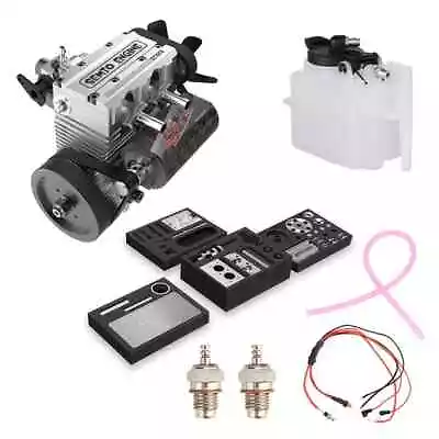 DIY Engine Kit 4 Stroke Two Cylinders Air Cooled Nitro With Starter Ignition 7cc • $305
