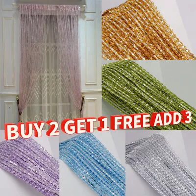 2M Decor Chain Fly Screens String Curtain Panels Hanging Beaded Curtain Door HOT • £8.29