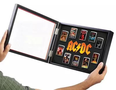 AC/DC Zippo Lighted Bradford Exchange Zippo Display Case ZIPPO'S NOT INCLUDED • £29.99