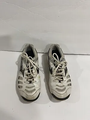 Mizuno Wave Rally Womens Shoes Volleyball Handball White Silver Size 9 Sneakers • $14