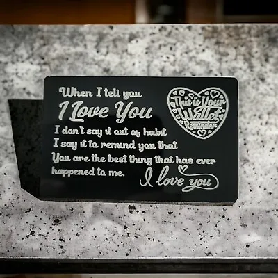 £2.45 • Buy Wallet Keepsake Card Message  When I Say I Love You  Unique Personal Thoughtful