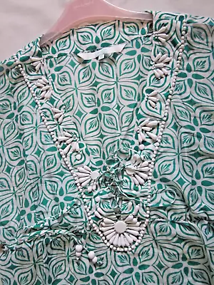 Melissa Odabash  Size 12 Abstract Floral Print Kaftan / Swim Cover Up Bnwot • £39.99