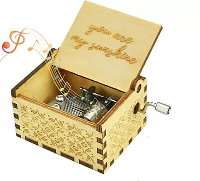 YONGORHEX You Are My Sunshine Music Box Small Mini Hand Crank Music Box 6.5*5*4 • £11.34