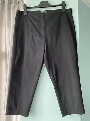 THE MIA By M&S LADIES Slim Black Cropped Stretch Trousers Size 18 • £8