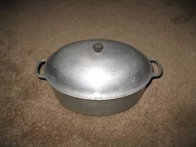 VINTAGE MAJESTIC COOK WARE ALUMINUM ROASTER 12 X 9 X 5 DUTCH OVEN COOKWARE • $21.24