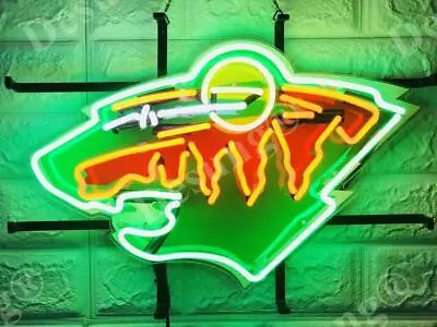 New Minnesota Wild Bar Neon Light Sign Lamp 24  HD Vivid Printing Technology • $213.17