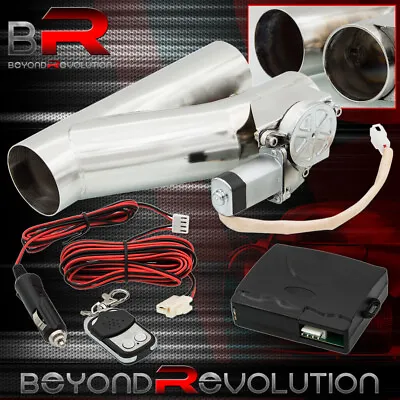 Universal 2.5  63mm Dual Catback Header Exhaust S/S Y Pipe DIY Electric Cutout • $94.99