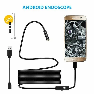 Waterproof USB Endoscope Borescope Snake Inspection Camera Android Mobile Phone • £7.89