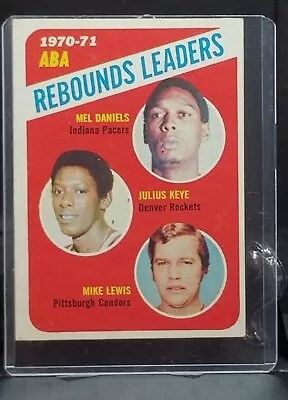 1971-72 Topps - League Leaders #150 Mel Daniels Mike Lewis Julius Keye (RC) • $5