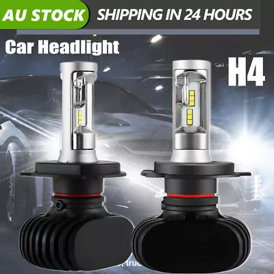 Car Light H4 LED Headlight Globes Kit Hi/Lo Beam 8000LM 6500K Super Bright White • $17.90