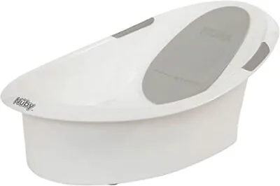 Nuby Newborn Baby Bath With Built In Anti-Slip Support And Soft Headrest White • £24.04