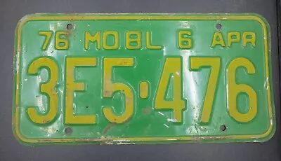 1976 Missouri Truck License Plate 3E5-476 • $2