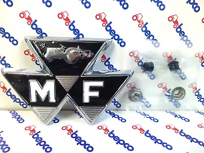 2nd Grade - Massey Ferguson 35 Chrome Metal Front Badge Emblem- Imperfect Finish • $49.50