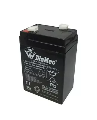 DiaMec 6V 4.5Ah Spade Terminals Connection Rechargeable Sealed Lead Acid Battery • $27.90