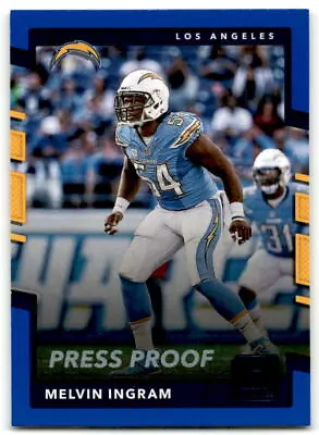 2017 Donruss #170 Melvin Ingram Press Proof Blue • $1.50