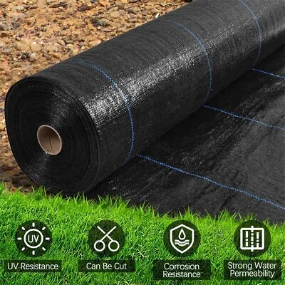Heavy Duty Weed Control Fabric Ground Cover Membrane Sheet Garden Landscape Mat • £11.99