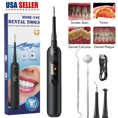 $22.15 • Buy Electric Dental Calculus Tartar Remover Ultrasonic Teeth Whitening Tooth Cleaner