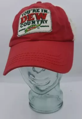 Mountain Dew Trucker Hat You're In Dew Country Mesh Cap Adjustable One Size • $10