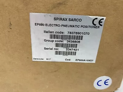 Spirax-Sarco EP500 Electro-Pneumatic Positioner • $1556.60