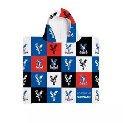 Crystal Palace FC Chequered Kids Hooded Microfibre Towel - Officially Licenced • £29.99