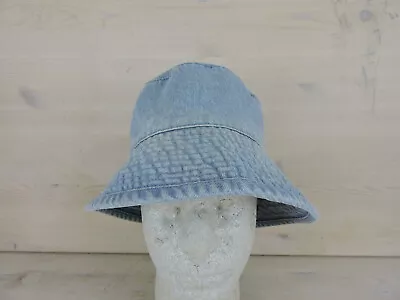 Vintage Betmar New York Bucket Hat Cap Faded Blue Denim Size Large • $7.24