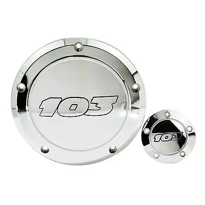 Chrome 103 Derby Cover Timing Timer Cover Fit For Harley FXST FLHR FLHT FXDL FXD • $62.69