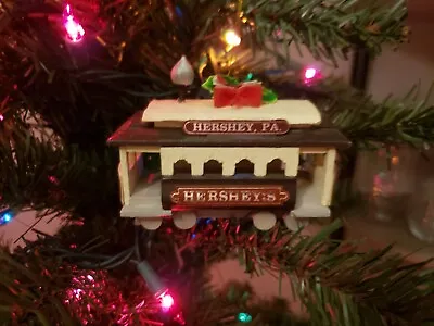 Vintage Kurt S Adler Hershey Park Trolley Train Christmas Tree Ornament 1980s • $8.99