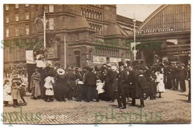 £58 • Buy Postcard Punch And Judy Lime Street Railway Station Liverpool Real Photo C.1908