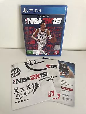 NBA 2K19 (Ben Simmons) PS4 Sony PlayStation 4 - Complete W Manual - Like New • $11.95