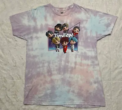 BTS Tiny Tan Shirt Adult Size Large Tie Dye Anime Concert Mic Drop • $11.27