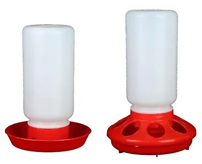 1 QT Feeder & Waterer Bottle Set Poultry Chicken Chicks Quail Ducks • $16.95