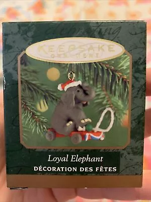 Loyal Elephant`2000`Miniature-Die Cast MetalHallmark Christmas Tree Ornament-NW • $5