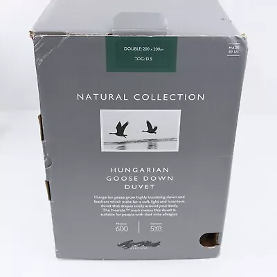 John Lewis Natural Collection Hungarian Goose Down Duvet 13.5 Tog Double • £222