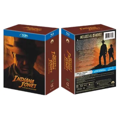 BD Indiana Jones 5 Movies Collection Blu-ray 5-Disc New Box Set All Region • $54.98