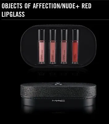 MAC Objects Of Affection / Nude + Red Lipglass HOLUDAY Gift Set 4 Lip Gloss BNIB • $59.90